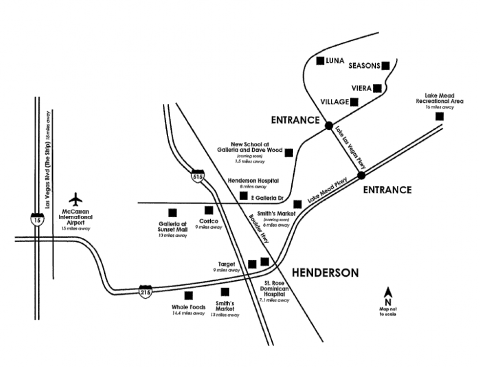 Lake Las Vegas Vacations Map